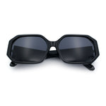 Retro Octagonal Dimensional Plastic Thick Temple Fashion Sunglasses