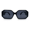 Retro Octagonal Dimensional Plastic Thick Temple Fashion Sunglasses