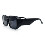 Retro Octagonal Dimensional Plastic Thick Temple Fashion Sunglasses