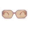Retro Octagonal Dimensional Plastic Thick Temple Fashion Sunglasses