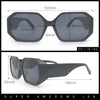 Retro Octagonal Dimensional Plastic Thick Temple Fashion Sunglasses