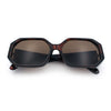 Retro Octagonal Dimensional Plastic Thick Temple Fashion Sunglasses
