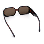 Retro Octagonal Dimensional Plastic Thick Temple Fashion Sunglasses