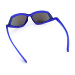 Swan Down Temple Curved Wrap Cat Eye Sport Plastic Sunglasses