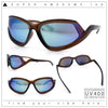 Swan Down Temple Curved Wrap Cat Eye Sport Plastic Sunglasses