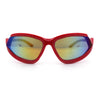Swan Down Temple Curved Wrap Cat Eye Sport Plastic Sunglasses