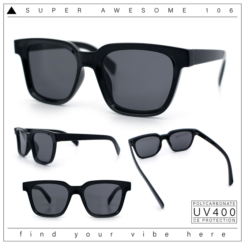 Retro Concave Curved Hipster Horn Rim Plastic Sunglasses
