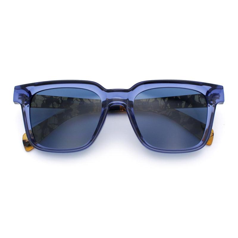 Retro Concave Curved Hipster Horn Rim Plastic Sunglasses