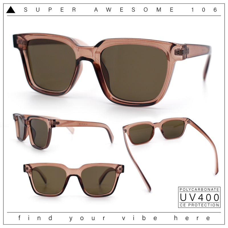 Retro Concave Curved Hipster Horn Rim Plastic Sunglasses