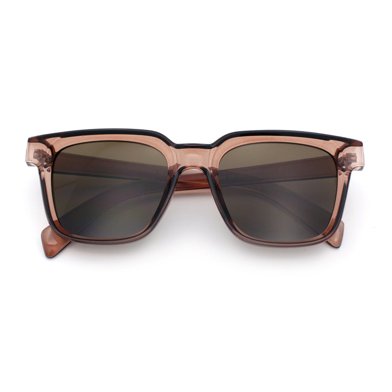 Retro Concave Curved Hipster Horn Rim Plastic Sunglasses