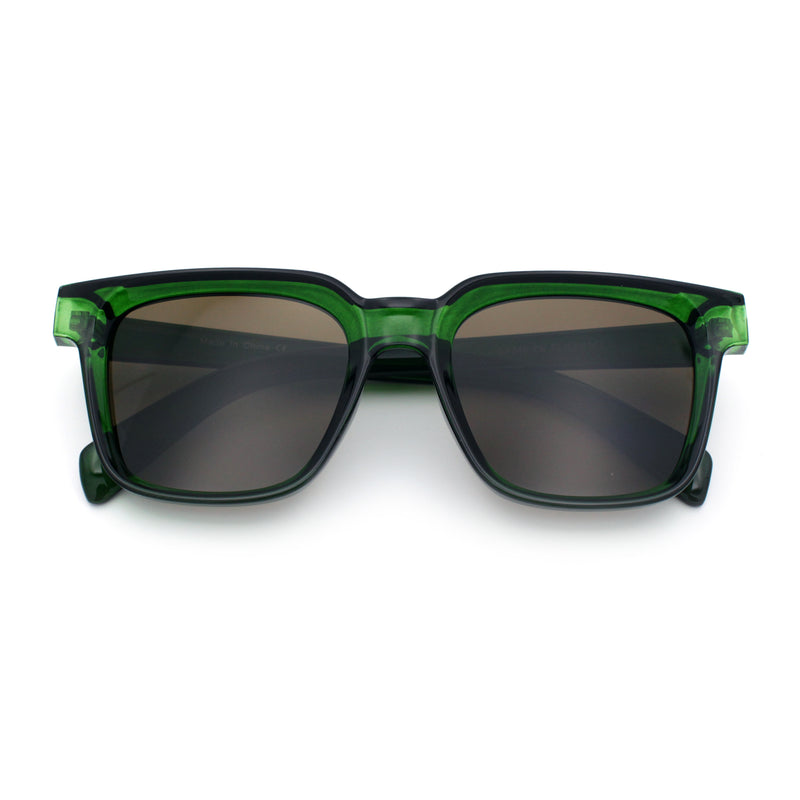 Retro Concave Curved Hipster Horn Rim Plastic Sunglasses