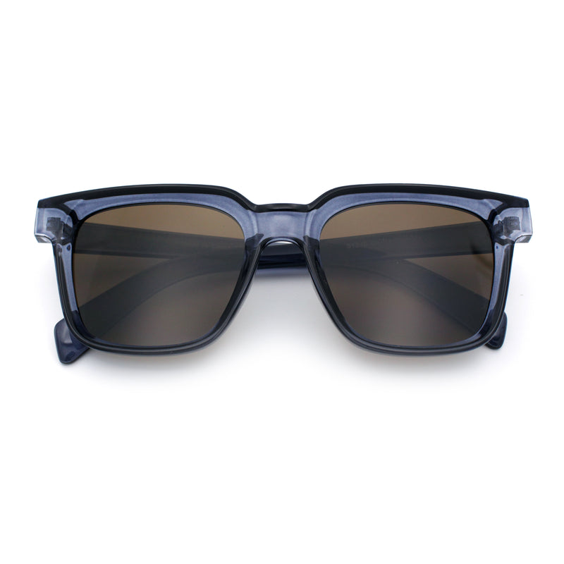 Retro Concave Curved Hipster Horn Rim Plastic Sunglasses
