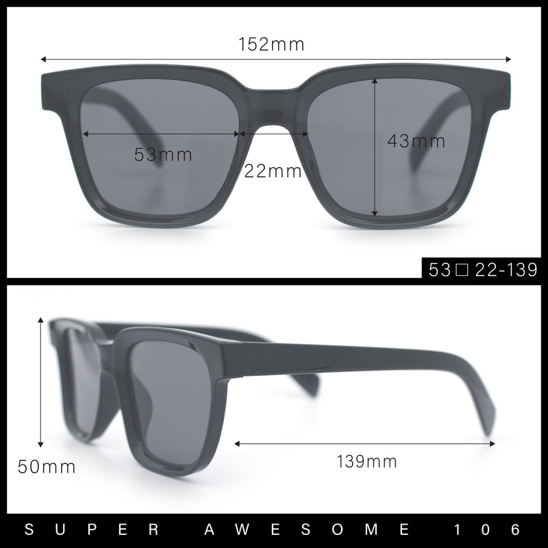 Retro Concave Curved Hipster Horn Rim Plastic Sunglasses