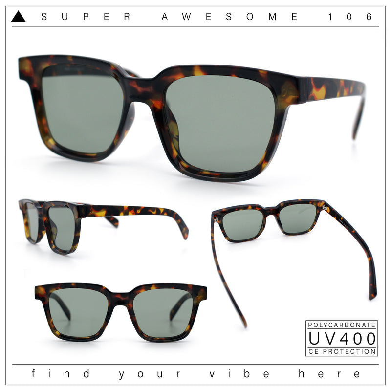 Retro Concave Curved Hipster Horn Rim Plastic Sunglasses
