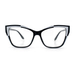 Womens Oversized Cat Eye Geometric lightening Bolt Print Sunglasses