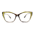 Womens Oversized Cat Eye Geometric lightening Bolt Print Sunglasses