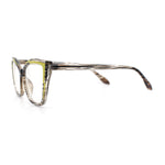 Womens Oversized Cat Eye Geometric lightening Bolt Print Sunglasses