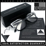 Womens Oversized Cat Eye Geometric lightening Bolt Print Sunglasses