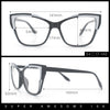 Womens Oversized Cat Eye Geometric lightening Bolt Print Sunglasses
