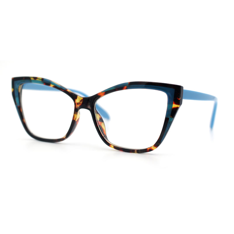 Womens Oversized Cat Eye Geometric lightening Bolt Print Sunglasses