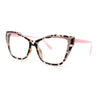 Womens Oversized Cat Eye Geometric lightening Bolt Print Sunglasses