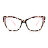 Womens Oversized Cat Eye Geometric lightening Bolt Print Sunglasses