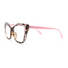 Womens Oversized Cat Eye Geometric lightening Bolt Print Sunglasses