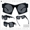 Retro Square Round Circle Lens Plastic Geometric Mod Sunglasses