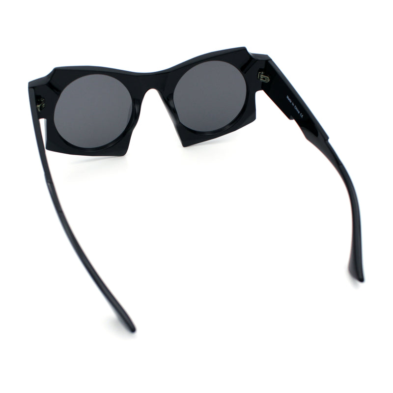 Retro Square Round Circle Lens Plastic Geometric Mod Sunglasses