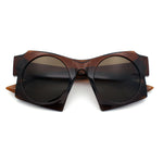 Retro Square Round Circle Lens Plastic Geometric Mod Sunglasses