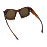 Retro Square Round Circle Lens Plastic Geometric Mod Sunglasses