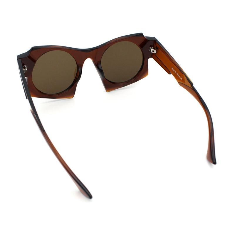 Retro Square Round Circle Lens Plastic Geometric Mod Sunglasses