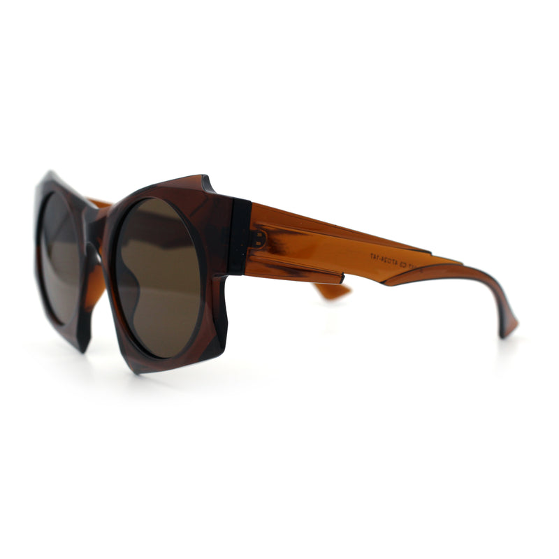 Retro Square Round Circle Lens Plastic Geometric Mod Sunglasses