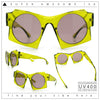 Retro Square Round Circle Lens Plastic Geometric Mod Sunglasses