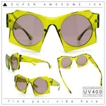 Retro Square Round Circle Lens Plastic Geometric Mod Sunglasses