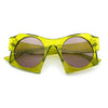 Retro Square Round Circle Lens Plastic Geometric Mod Sunglasses