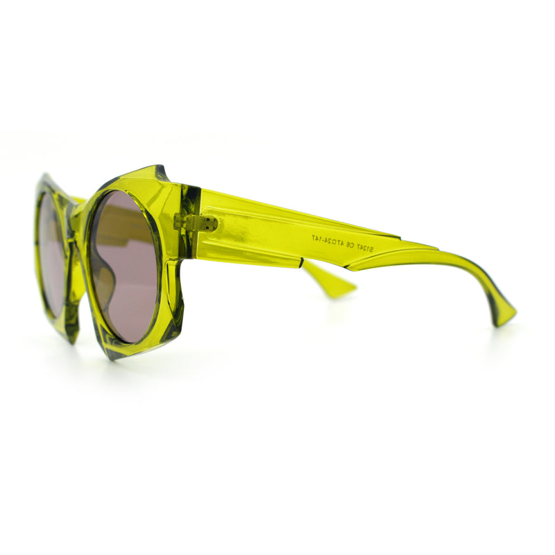 Retro Square Round Circle Lens Plastic Geometric Mod Sunglasses