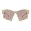Retro Square Round Circle Lens Plastic Geometric Mod Sunglasses