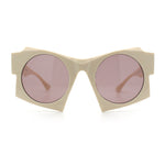 Retro Square Round Circle Lens Plastic Geometric Mod Sunglasses