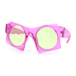 Retro Square Round Circle Lens Plastic Geometric Mod Sunglasses