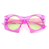 Retro Square Round Circle Lens Plastic Geometric Mod Sunglasses