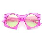 Retro Square Round Circle Lens Plastic Geometric Mod Sunglasses