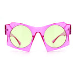 Retro Square Round Circle Lens Plastic Geometric Mod Sunglasses
