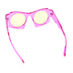 Retro Square Round Circle Lens Plastic Geometric Mod Sunglasses