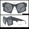 Retro Square Round Circle Lens Plastic Geometric Mod Sunglasses