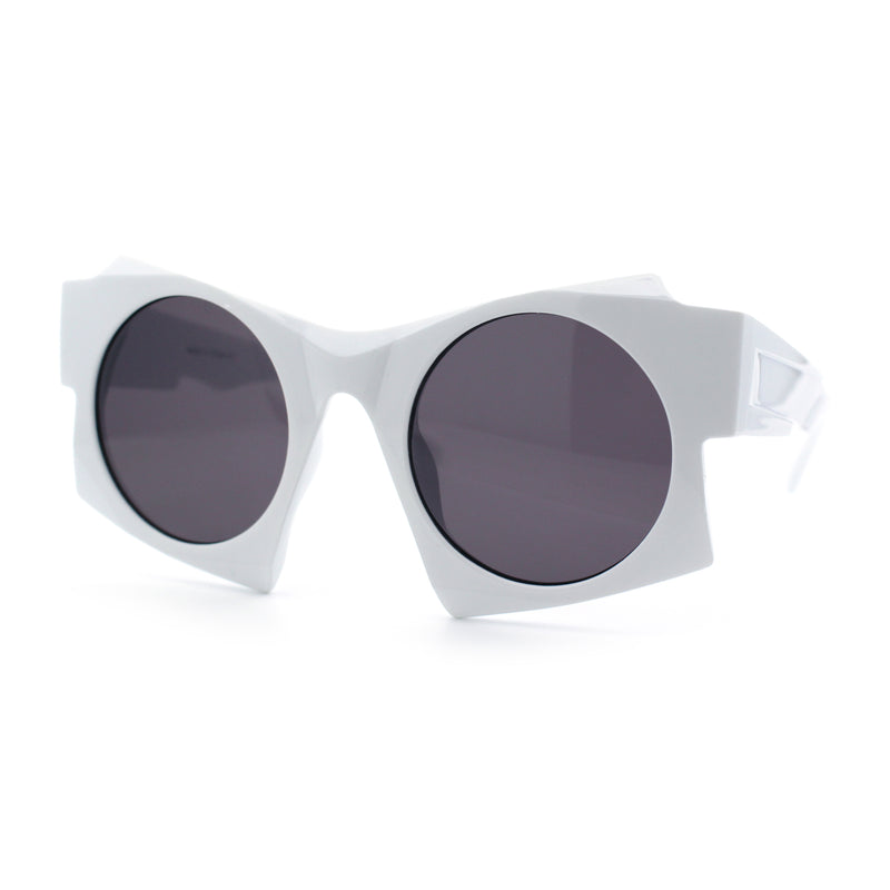 Retro Square Round Circle Lens Plastic Geometric Mod Sunglasses