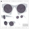 Retro Square Round Circle Lens Plastic Geometric Mod Sunglasses