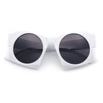 Retro Square Round Circle Lens Plastic Geometric Mod Sunglasses