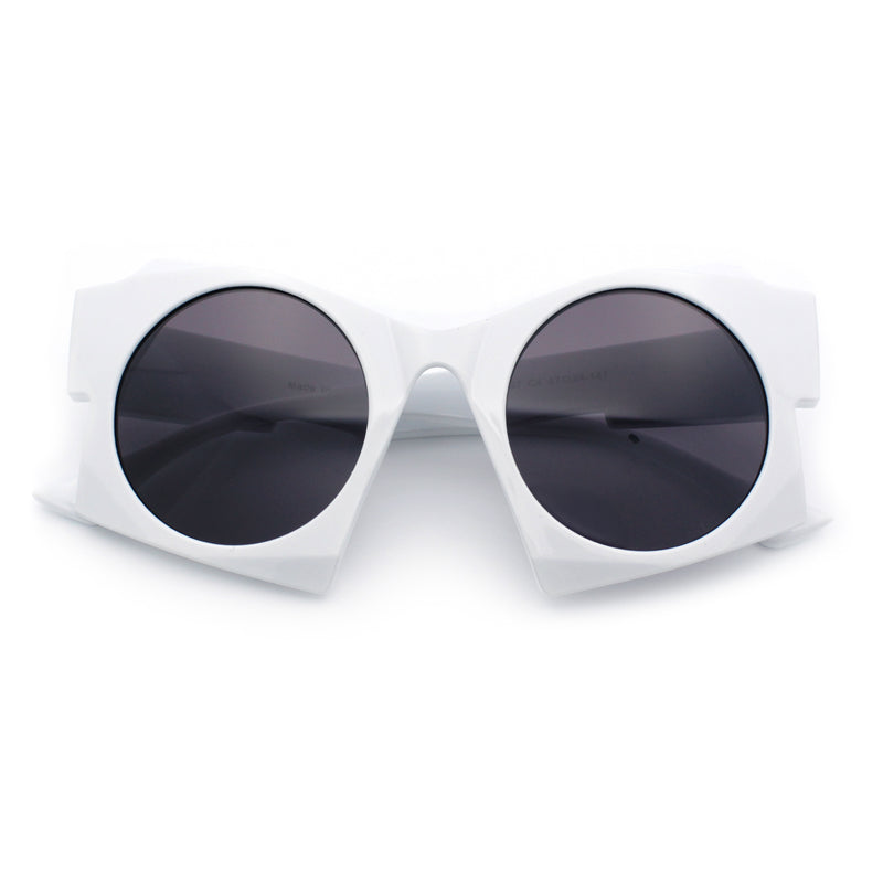 Retro Square Round Circle Lens Plastic Geometric Mod Sunglasses