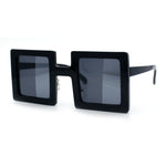 Super Fun Comic Unique Half Mirror Square Rectangle Plastic Sunglasses